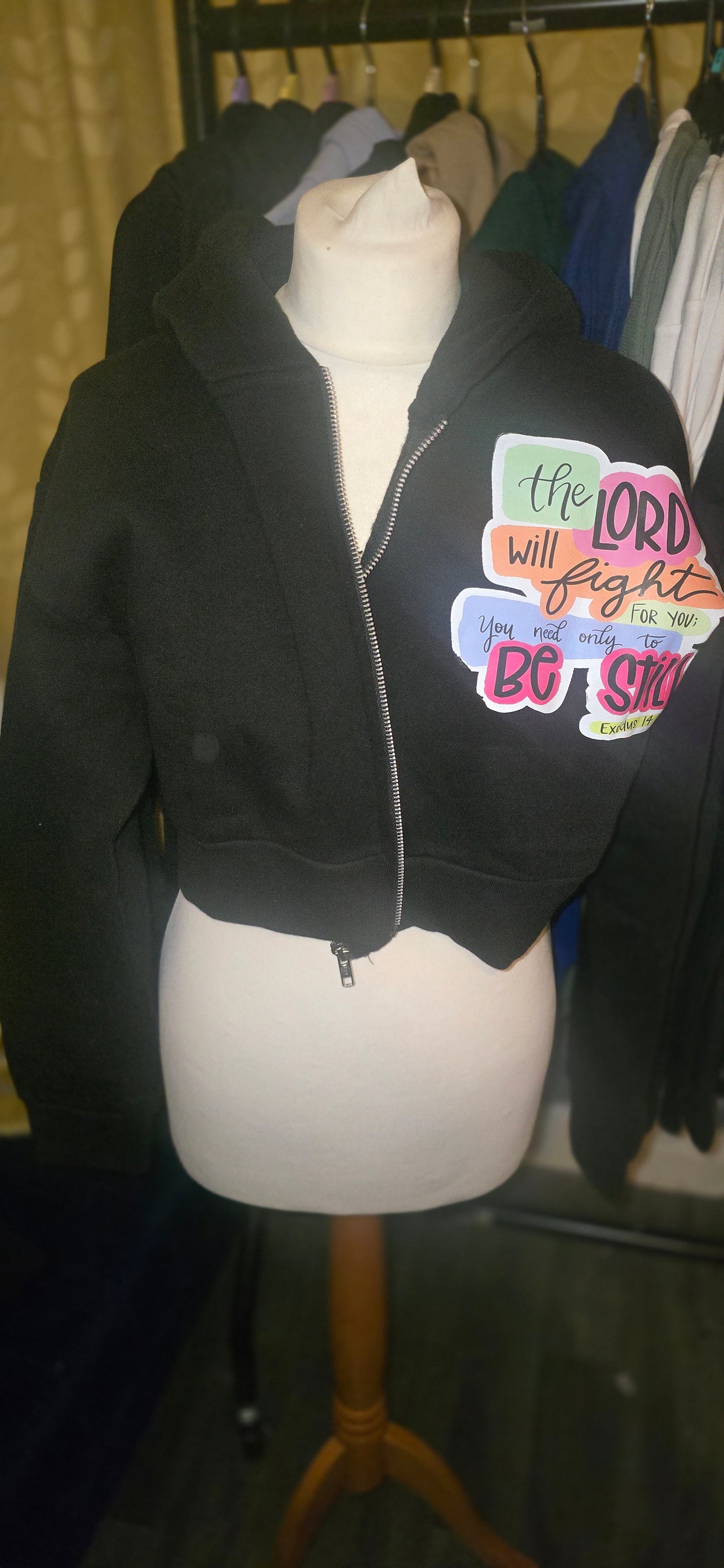 Cropped Style Hoodies- Mixed Scriptures