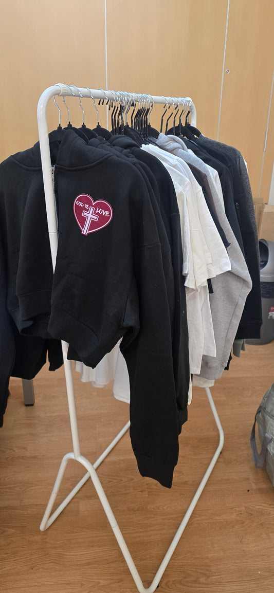 Cropped Style Hoodies- Mixed Scriptures